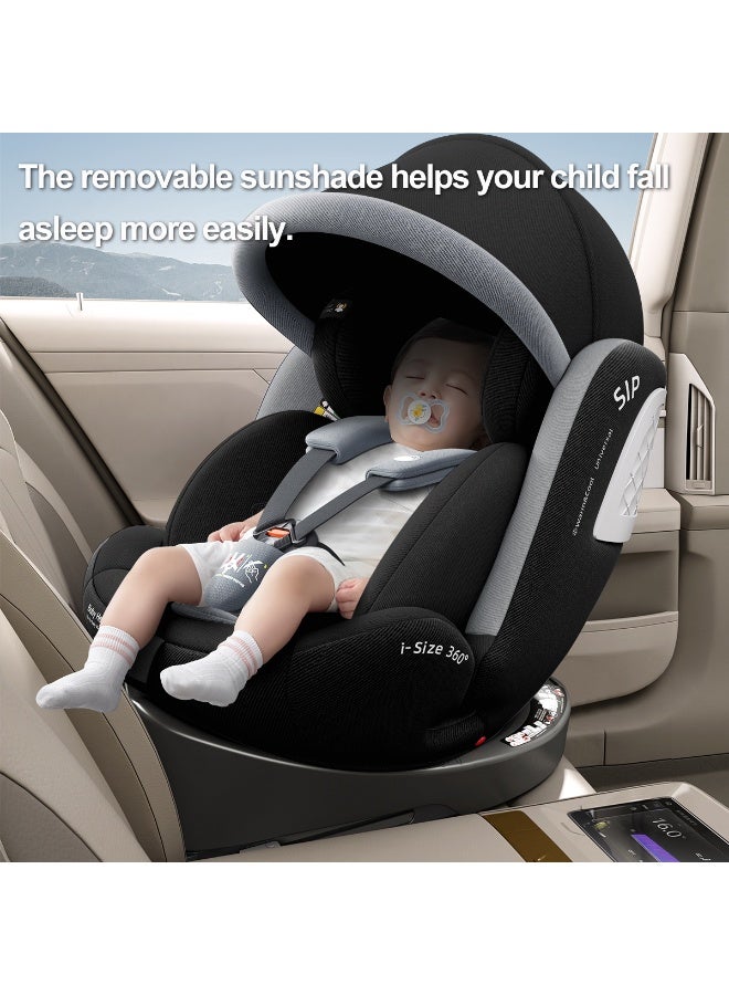 Heekin 360 Swivel i-Size Baby Car Seat with ISOFIX, for Newborn to 12 Years Old (40-150cm), Group 0+/1/2/3, Rear Facing with 5 Recline Positions - Image 5